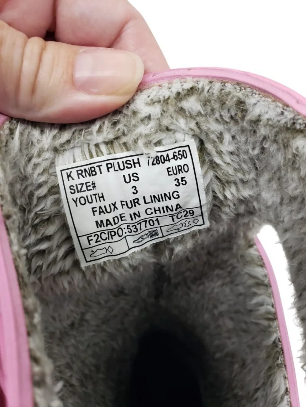 BOGS Pink Girls Boots Fleece Lined Youth Kids Size 3